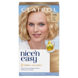 Clairol Nice'n Easy Crème, Natural Looking Oil Infused Permanent Hair Dye, 10B Extra Light Beige Blonde