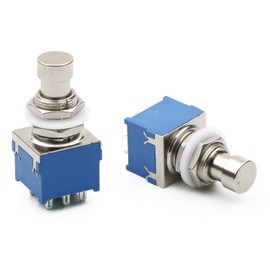 Swhmc 2pcs 9-Pin 3Pdt Guitar Effects Pedal Box Stomp Foot Metal Switch True Bypass