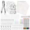 MXTIMWAN 208 Piece Shrink Film Set, 20 Blank Shrink Paper,