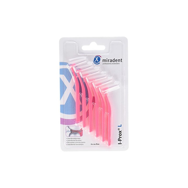 I-Prox Interdental Brush Set Pink XX Fine 6 Pieces Large