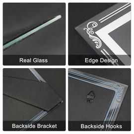 FramePro Bilderrahmen A4 Rahmen Urkunde Glas für Zertifikate Diplom Urkunden Rahmen Wandbehang Hängend Universität Certificate Frame