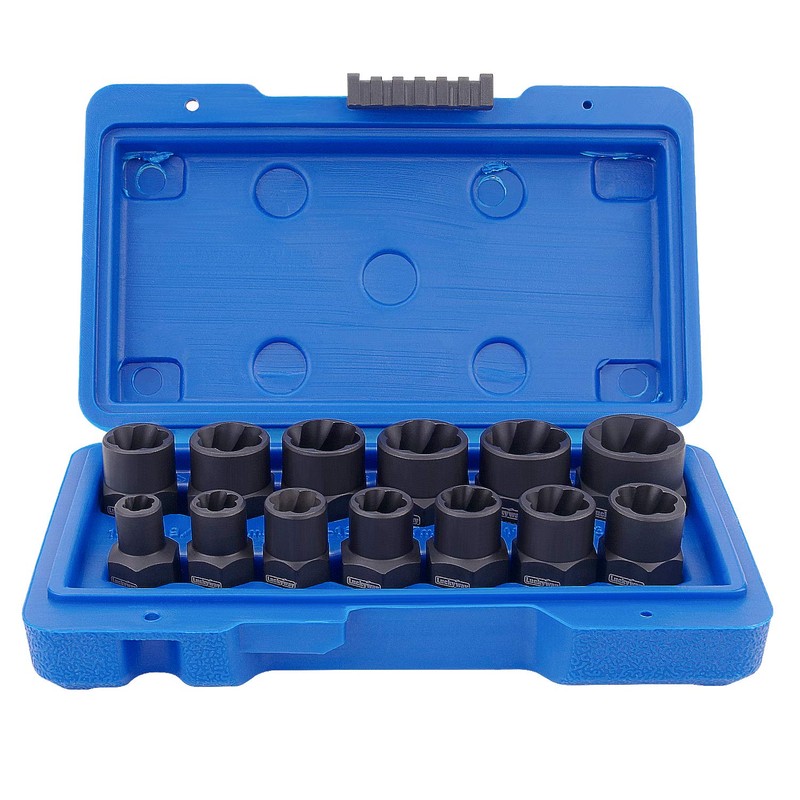Luckyway 13-Piece Impact Bolt & Nut Remover Set, Nut Extractor
