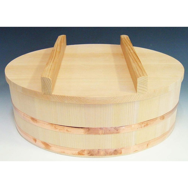 Kiso Kogei FH-300 Ohitsu Wooden Sawara Rice Table Lid, 11.8