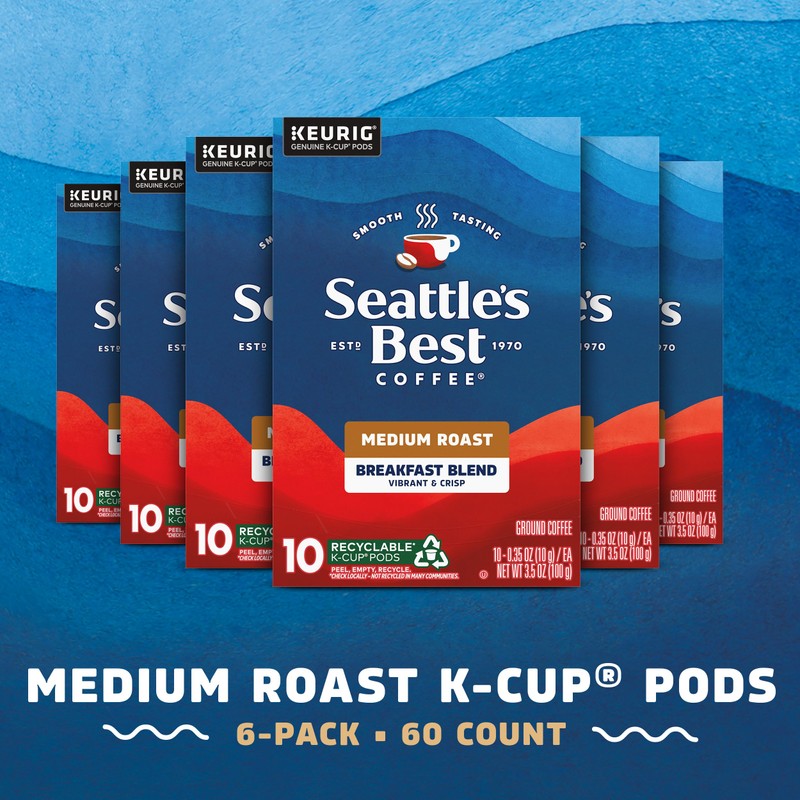Seattle's Best Coffee Breakfast Blend Medium Roast K-Cup Pods |