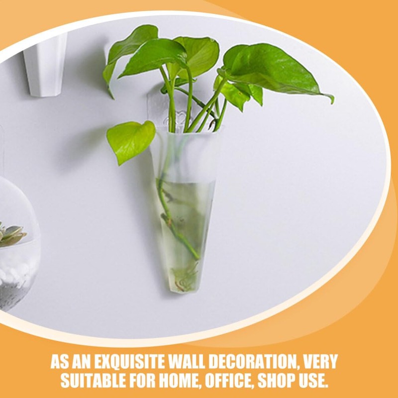 Toddmomy 2pcs Wall Mounted Plant Terrariums Cone Shaped Hanging Planter