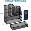 Marbrasse Mesh Desk Organiser,Stationary Organiser,MultiFunctional Pen Holder,Desktop Storage and Drawer