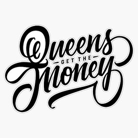 Queens - Hand Lettering Black & White Sticker Vinyl Waterproof Sticker Decal Car Laptop Wall Window Bumper Sticker 5"