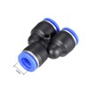 sourcing map Plastic Connect Splitter Push to Tube Fittings 10