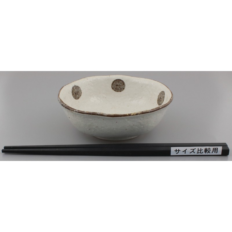 Mino Ware K52020 Polka Dot White Karatsu Small Bowl