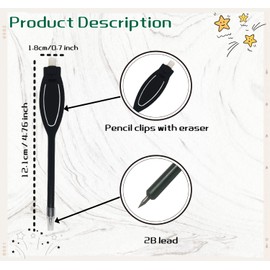 Adhere 50pcs plastic golf pencils with eraser clips scoring pencils for golf events,wedding, company meetings