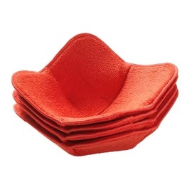 Unbranded Set of 4 Red Microwave Bowl Huggers Multipurpose Potholder Heat Resistant
