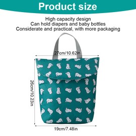 EBHO 19 x 26 cm Wet Bag Wet Bag Nursery Wetbag Cloth Nappies Wet Bag Cloth Nappies Washable Organiser Bag, blue