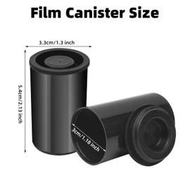 Sgehai 36pcs plastic film canisters,camera film cans,camera film cans,film container,reusable waterproof film jars for science activities (black)