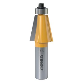 XDENGP 11.25 Degree Chamfer Router Bit with 1 Inch Cutting Length,1/2 Inch Shank Carbide Edge Forming Bevel Router Bit with Bearing, Chamfer Bit Miter Angle Milling Cutters Tool