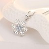Deyanse Silver Necklace for Women, 925 Sterling Silver Snowflake Pendant