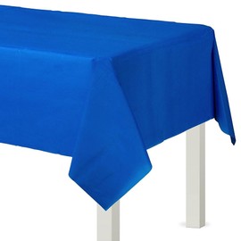 Rectangle Plastic Disposable Table Cloth Covers for Birthday BBQ Party (Royal Blue)