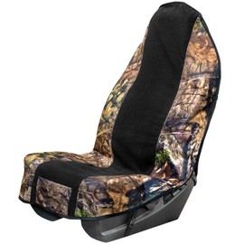 LPI Truck Mossy Oak Camo Car Seat Cover Towel Protector; Protects Seats from Sweat, Dirt, Dogs, Kids; Heavy Duty Material, Universal Fit for Cars SUVs MiniVans Trucks, EZ fit, Non Slip Grip, 1pc