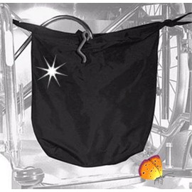 Wheelchair Urine Bag 30 x 30 cm Discreet Opaque Black Nylon, black
