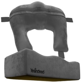 YESINDEED Brazilian Butt Lift Pillow + Back Support – Dr. Approved BBL Foam Pillow Set with Carry Bag, Comfortable & Firm Recovery Cushion for Post Surgery Sitting Relief, Lightweight & Portable, Grey