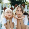 CURASA Brown Bear Ears Headband Animal Chipmunk Ears Teddy Bear