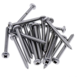 No.14 x 0.75 (6.3mm x 19mm) Pozi Pan Self-Tapping Screw - Stainless Steel (A2) (Pack of 20)