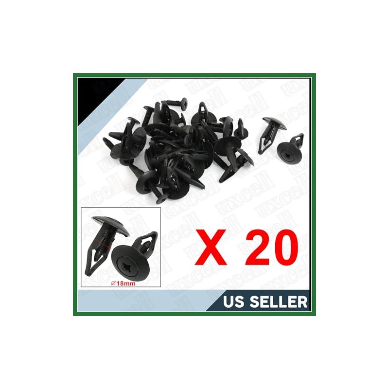 Motoforti 20 Pcs 6mm Hole Plastic Rivet Trim Panel Retainer