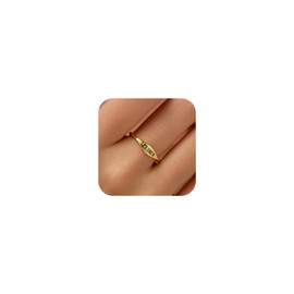 LOVPEPY LET Them Ring for Women,Self Worth Motivation Ring for Men, 925 Real Silver Simple Carve Ring To Best Friends Inspirational Friendship 14K Plated Gold Band Ring Jewelry Gift for Christmas