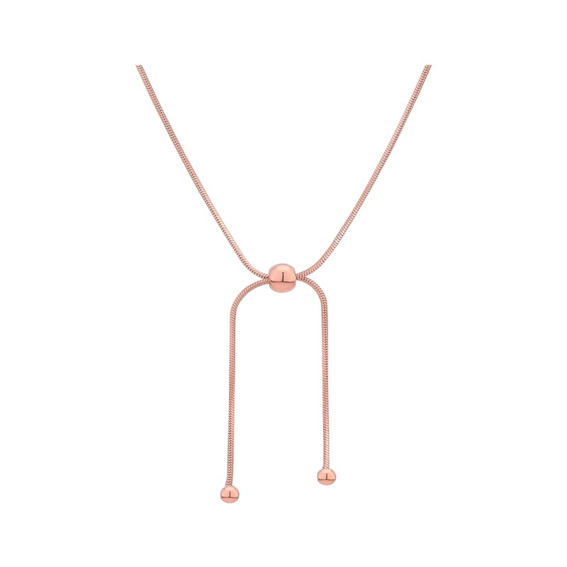 Gold&Deer 14KGP Slim Mash Ball Knot Necklace Rose Gold /