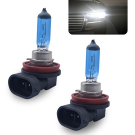 GKmow Pack-2 H11 Halogen Bulbs, Car Xenon Light Bulbs, 12V 55W Car High Beam Lights, Automobile Lights Replacement Kit, Universal for Most Cars, SUVs and Vans (White)