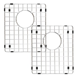 Sink Protectors for Kitchen Sink, Stainless Steel Protective Grid 14.37 x 12.5 Inch, 2 Pack Sink Rack for Bottom of Sink
