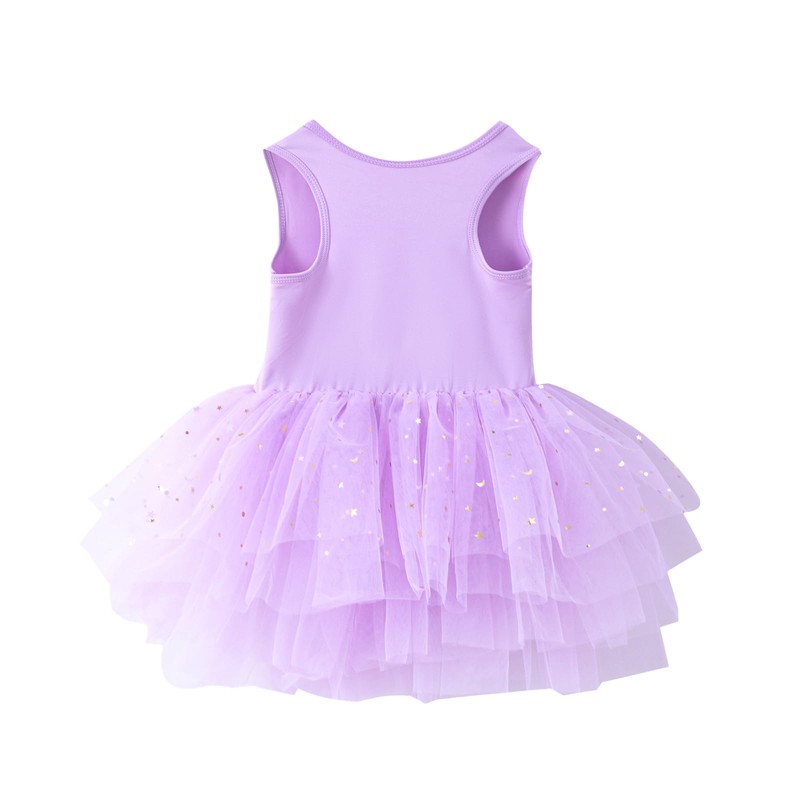 Tutu.kk Little Girls Sparkly Tulle Dress Sleeveless Skirted with Fluffy