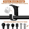 8 Pack Ceiling Curtain Rod Brackets, Aluminum Black Curtain Rod