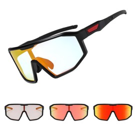 Suertree Photochromic Cycling Glasses Men Women Clear Sports Sunglasses Mountain Bike Riding MTB Bicycle Running Golf Baseball Fishing Driving Hiking