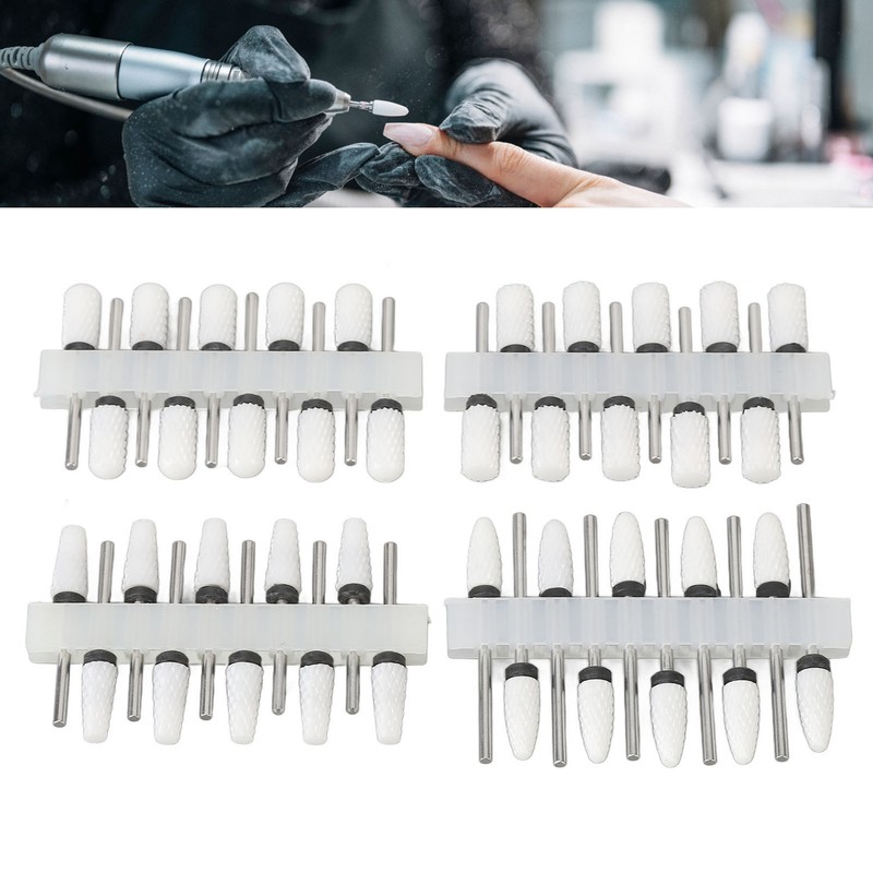 40Pcs Nail Drill Bit 4 Types Ceramic Nail Removal Bit
