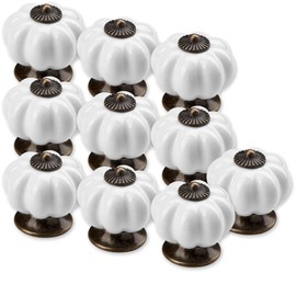 SO-TECH® Anna Furniture Knobs Diameter 39 mm White with Burnished Base Pack of 10
