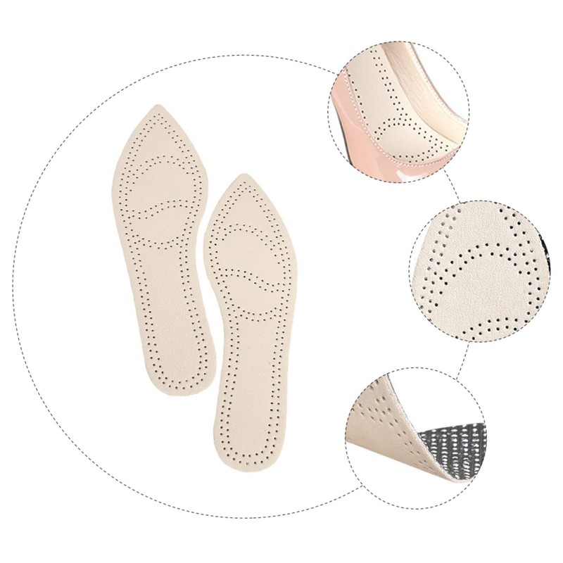 Ipetboom 2 Pairs Detachable Cow Insoles for Heels Breathable and