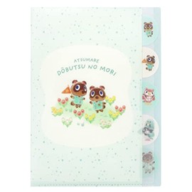 Sunstar Stationery Atsume Animal Crossing Clear File Die Cut A4 Green S2135795