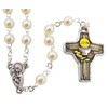 Girls First Holy Communion Rosary Gift Set with Glass Bead