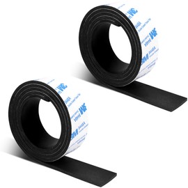 Rubber Strips, Solid Rubber Sheets Self Adhesive Neoprene Rolls & Strips for DIY Gaskets Anti-Slip Pads Crafts Pads Seal Strip Weather Striping (1” Wide x 1/8" Thick x 3.3' Long,2 Pack)