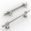 Amerdeco 10 Pack Brushed Satin Nickel Cabinet Pulls 5 Inch(128MM)