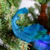 2 Pack Blue Peacock Christmas Decorations, 18.9 Inch Artificial Peacock