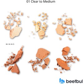 Kit de maquillaje: Bissú Contour Palette + 1 palicador + 2 Aplicadores Dedos + esponja de maquillaje + esponja exfoliante (3 modelos) (01 Claro)