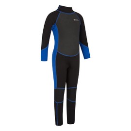 Mountain Warehouse Kids Full Wetsuit - 2.5mm Thickness, UPF50+ Sun Protection, Neoprene Children's Wetsuit, Flat Seams & Easy Glide Zip Swimming Wetsuit Charcoal 3-4 Years