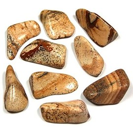 Pachamama Essentials Picture Jasper Tumbled - Healing Stone - Crystal Healing 20-25mm (5)