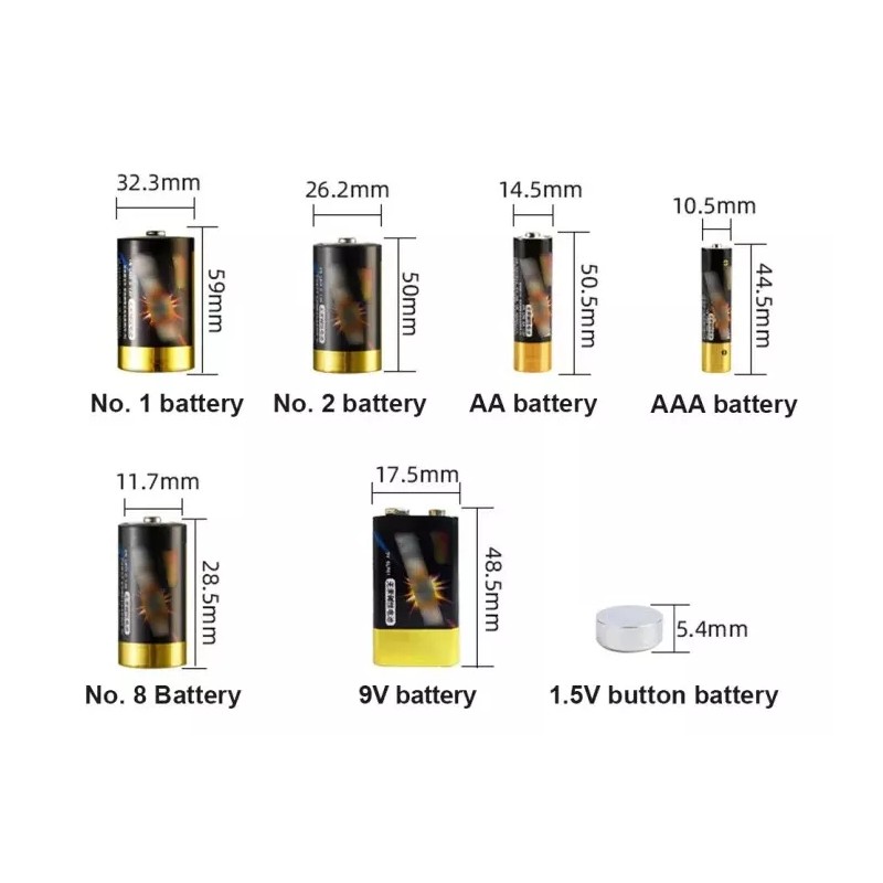 OEM Probador Digital De Pilas D/c Aa/aaa N/9v 6f2 1.55v