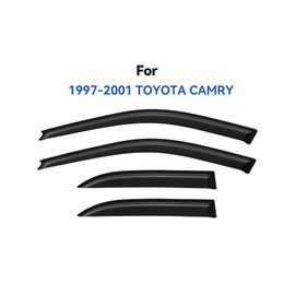 YQAUTEC Window Visors Rain Guards Shield for 1997-2001 Toyota Camry, Out-Channel Window Vent Wind Deflectors Visors Shades for 97-01 Camry