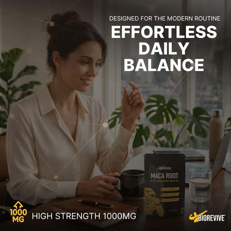 Biorevive Maca Root Capsules 1000mg, 60 Count – High Strength