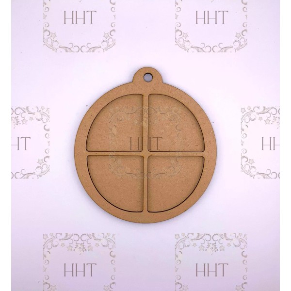 Handcrafted Holiday Traditions Laser Cut MDF, Christmas, Circle, Ornament, Base,
