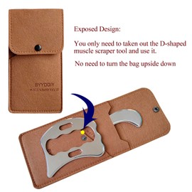 BYYDDIY SD 2 in 1 Stainless Steel GuaSha Muscle Scraper Tools Set,Scar Tissue Tool,Physical Therapy Tools,Muscle Scraping Tool,Massage Scraper,IASTM Tools,Soft Tissue Massage Tool (SD2)