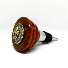 Fleur de Lis Wine Stopper Exotic Rosewood Custom Bottle Stopper – Cigar Cutters by Jim